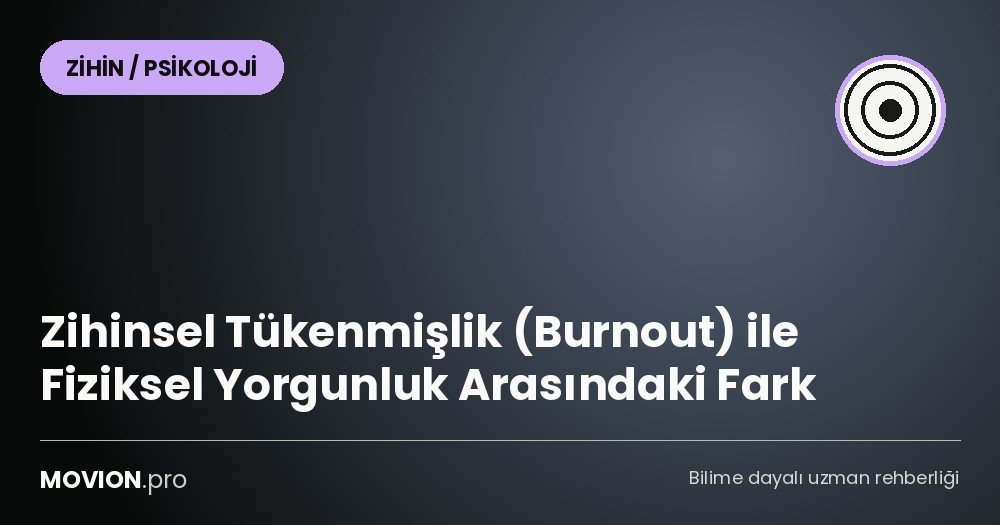 zihinsel tukenmislik burnout fiziksel yorgunluk cover