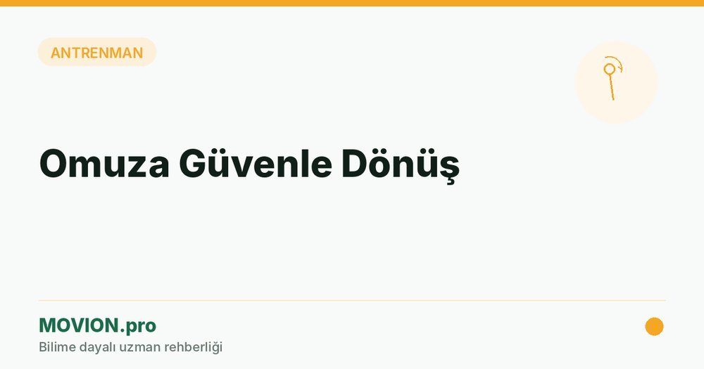 Omuz Sakatlığından Sonra Antrenmana Güvenli Dönüş — MOVION.pro kapak görseli